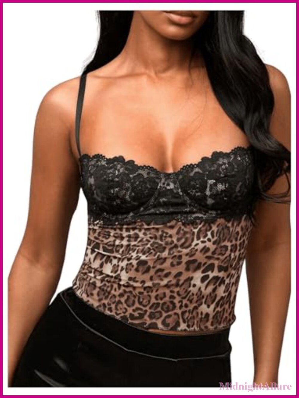 Floral Lace Trim Camisole Spaghetti Strap Sweetheart Neckline Sleeveless Tank